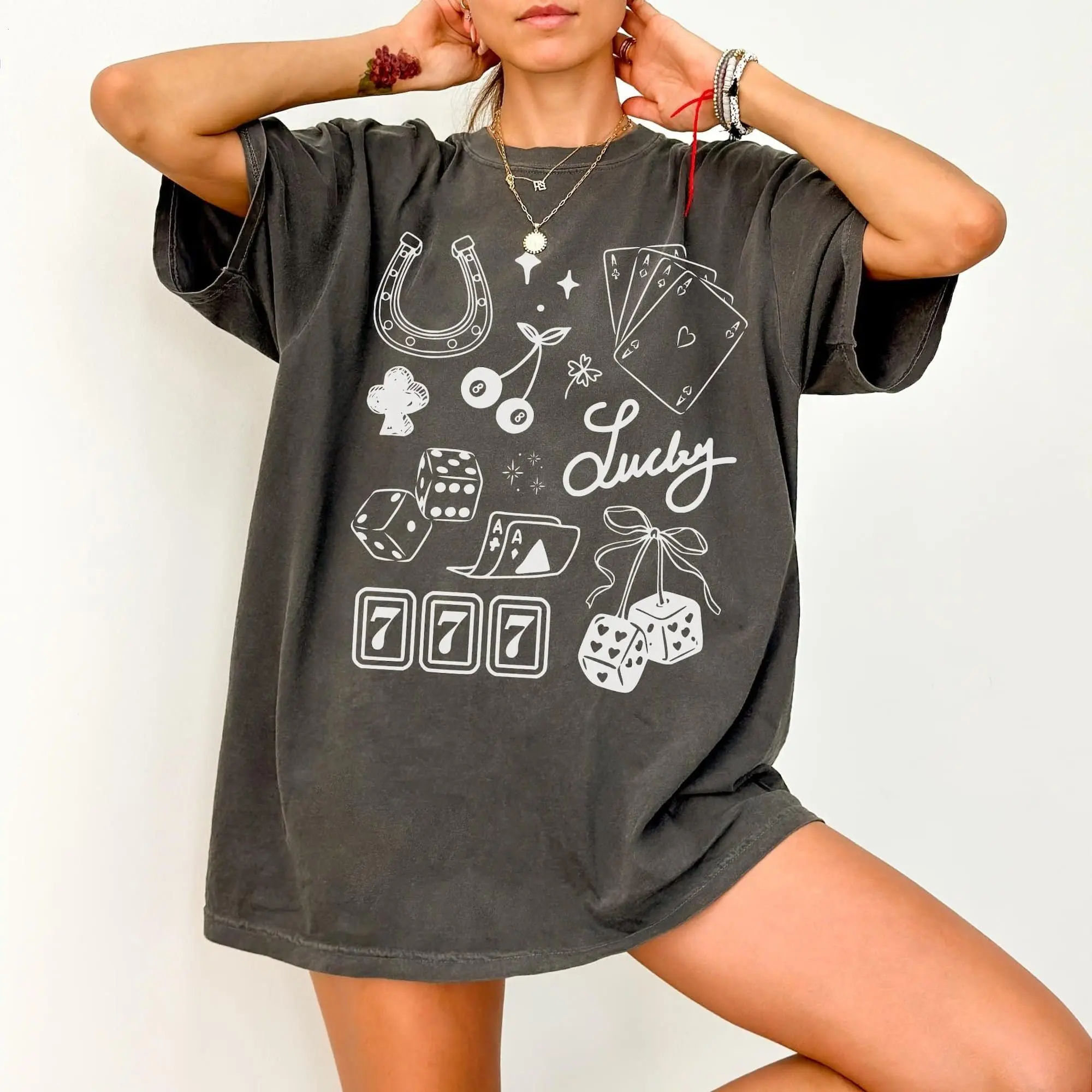 Lucky T Shirt, Comfort Colors®, Lucky Collage