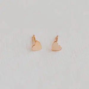 Hello Adorn Tiny Heart Stud Earrings - Unique Earrings - Any Occassion Heart Jewelry - Women's Fashion Accessory