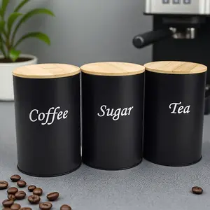 3-Piece Set Of Simple Metal Round Cans, Multifunctional Storage Boxes For Tea, Coffee, And Sugar, Reusable, No Electricity Needed, Suitable For Kitchens, Tea Rooms, Living Rooms, Offices, Multi-Purpose Storage