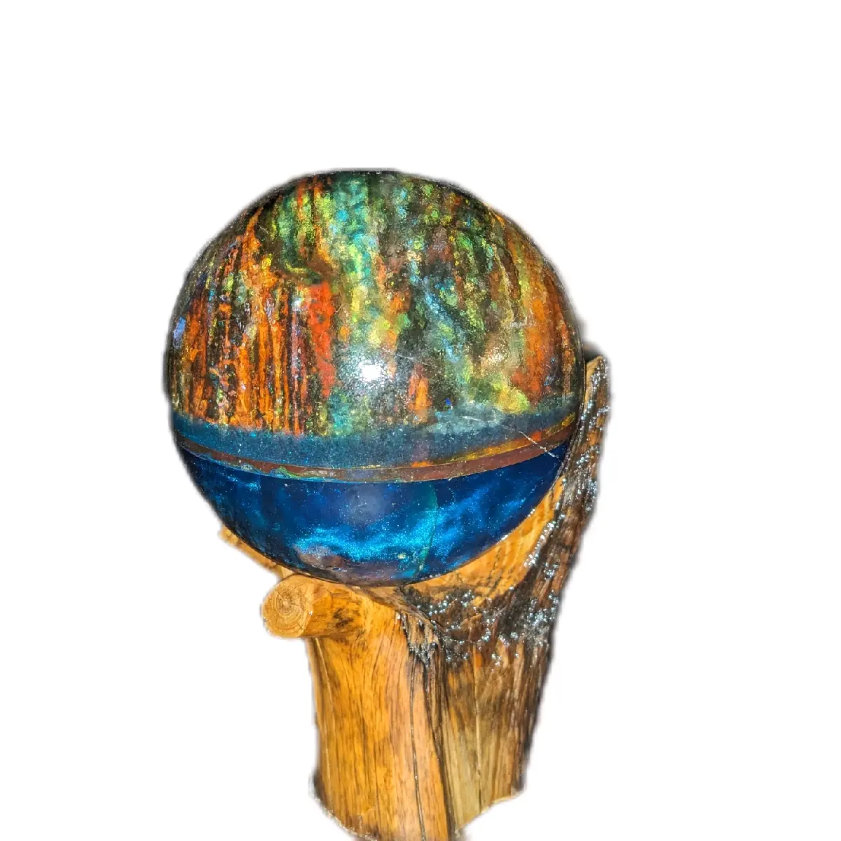 Epoxy Wood Sphere for Handmade Home Decor