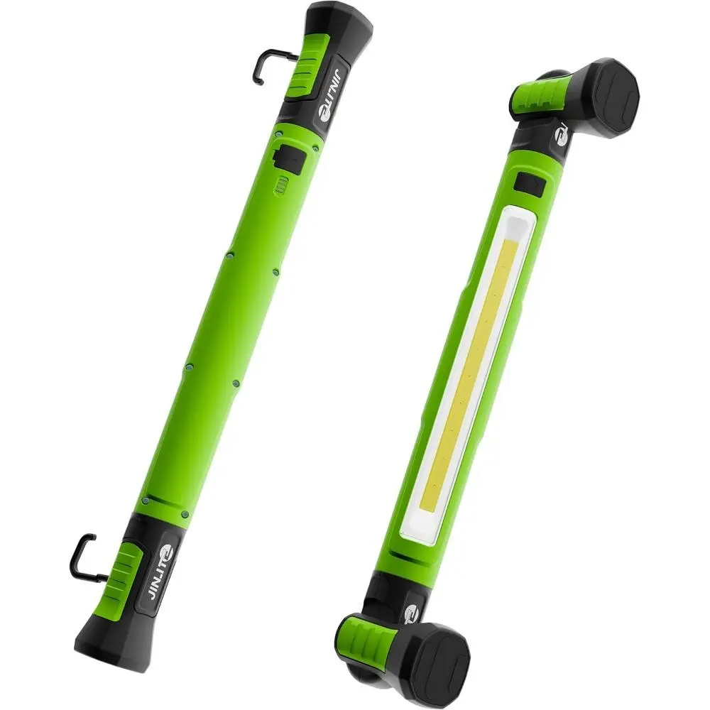 Rechargeable Magnetic Mechanic Work Light Bar - 3000 Lumens in High Mode, 1500 Lumens, 5200mAh Power Bank, 6H Runtime, USB Charging, Silicone Base, Rotatable Head, 360° Rotating Hook, Portable Outdoor Gear for Mechanics, Camping, Roadside Emergencies, 6 H