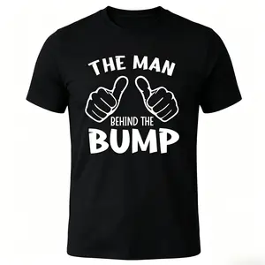 Pregnancy Shirt, Pregnancy Gift The Man Behind The Bump Funny T-Shirt Shirt Mens dad Shirt baby Gifts for Dad Pregnant Father's Day Gift