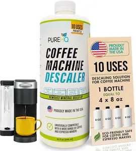 Coffee Machine Descaler (1 Pack) - 10 Uses - Keurig Descaling Solution - Universal Descaler for Keurig, Nespresso, Delonghi, Breville and All Single Use Coffee and Espresso Machines - Made in USA