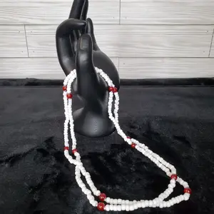 Obbatala collar Eleke Necklace con cuentas de cristales y semipreciosas 32"