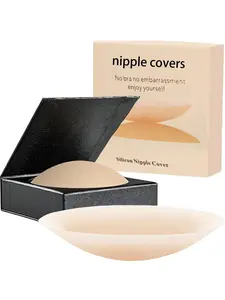 1 pairs Non-Adhesive Bra Liner Nipple Covers for Women – Reusable Silicone No-Show Inserts with Travel Box2025 upgraded version