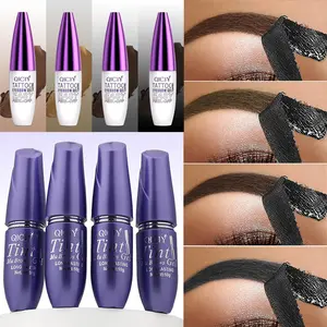 Solid color Easy Peel-Off Eyebrow Gel - Waterproof & Sweatproof, Long-Lasting Black or Brown Tattoo Tint, Film Forming, Medium Coverage for All Skin Types, 10g Makeup Cosmetic