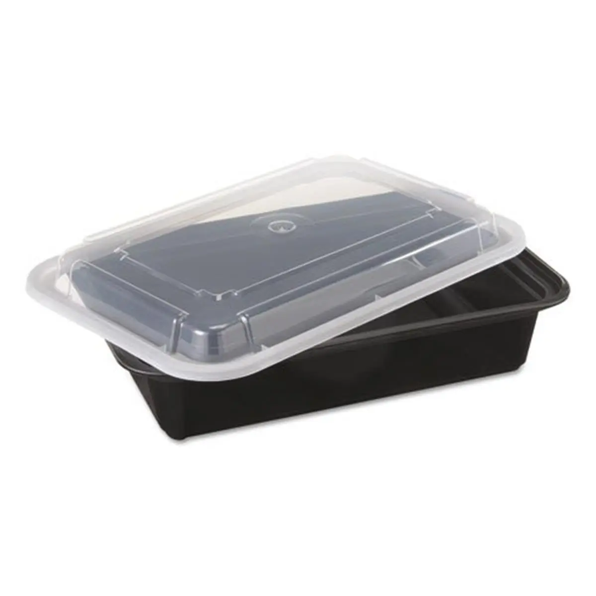 Pct NC888B 6 W x 8.5 D x 2 H in. Versatile Container - Black & Clear- 38 oz.
