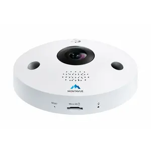 Montavue MTF12360-AI 12MP 4K 360° Panoramic Fisheye AI Security Camera with 2-Way Audio