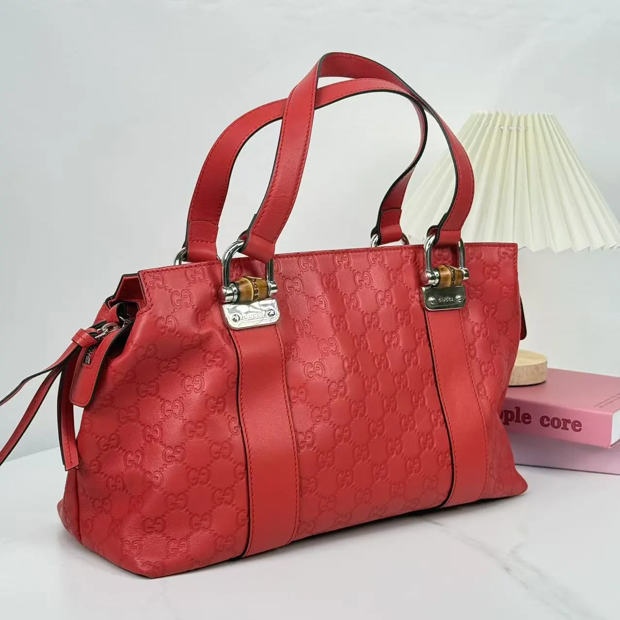Pre-owned GUCCI Guccissima Bamboo Bag