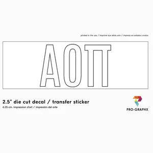 Pro-Graphx Alpha Omicron Pi Sticker Greek Sorority Decal for Car, Laptop, Windows, Officially Licensed Product, Girls College Group Monogram Design 2.5" Tall - White