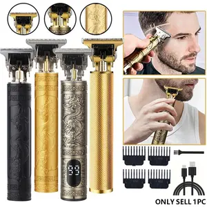Professional Electric Hair Clipper USB Rechargeable Beard Trimmer, Trimmer Head, 0mm Cutting Length for Men and Women, Versatile Hair Grooming Device