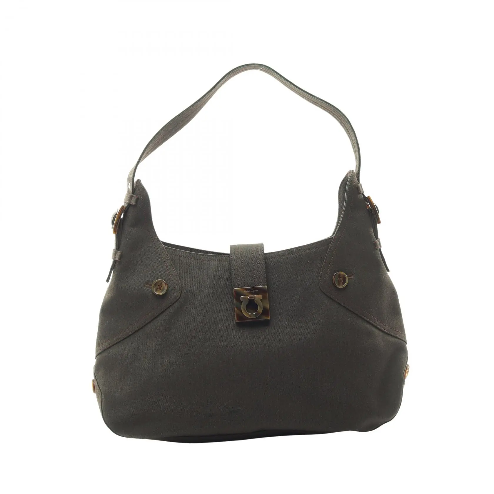 Pre-owned SALVATORE FERRAGAMO Canvas Shoulder Bags Shoulder Bag