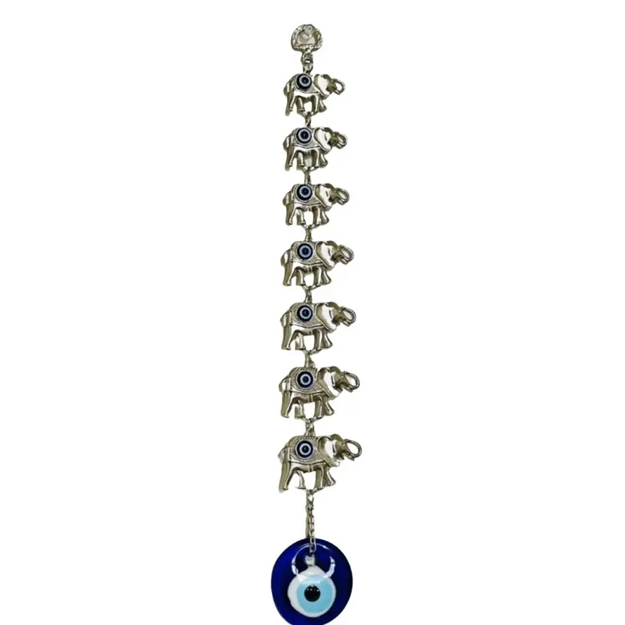 Turkish nazer lucky elephants evil eye wall hanging decoration Glass Room Glass Room Door Gifts
