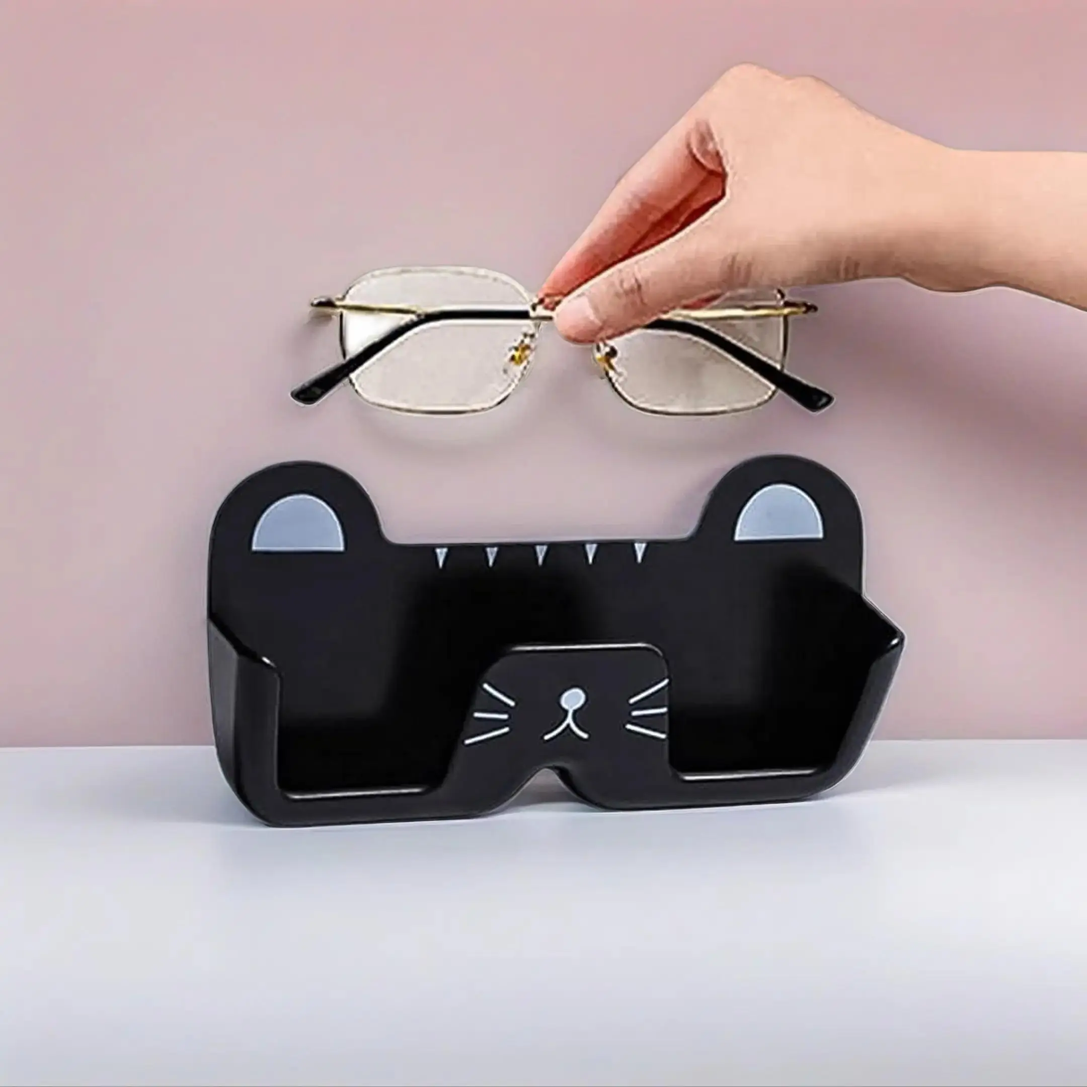 2-Piece Wall-Mounted Eyeglass Organizer, Versatile Storage for Bedroom, Bathroom, Living Room, Kitchen Cabinet, Space-Saving Design, Wall Organizer Shelf