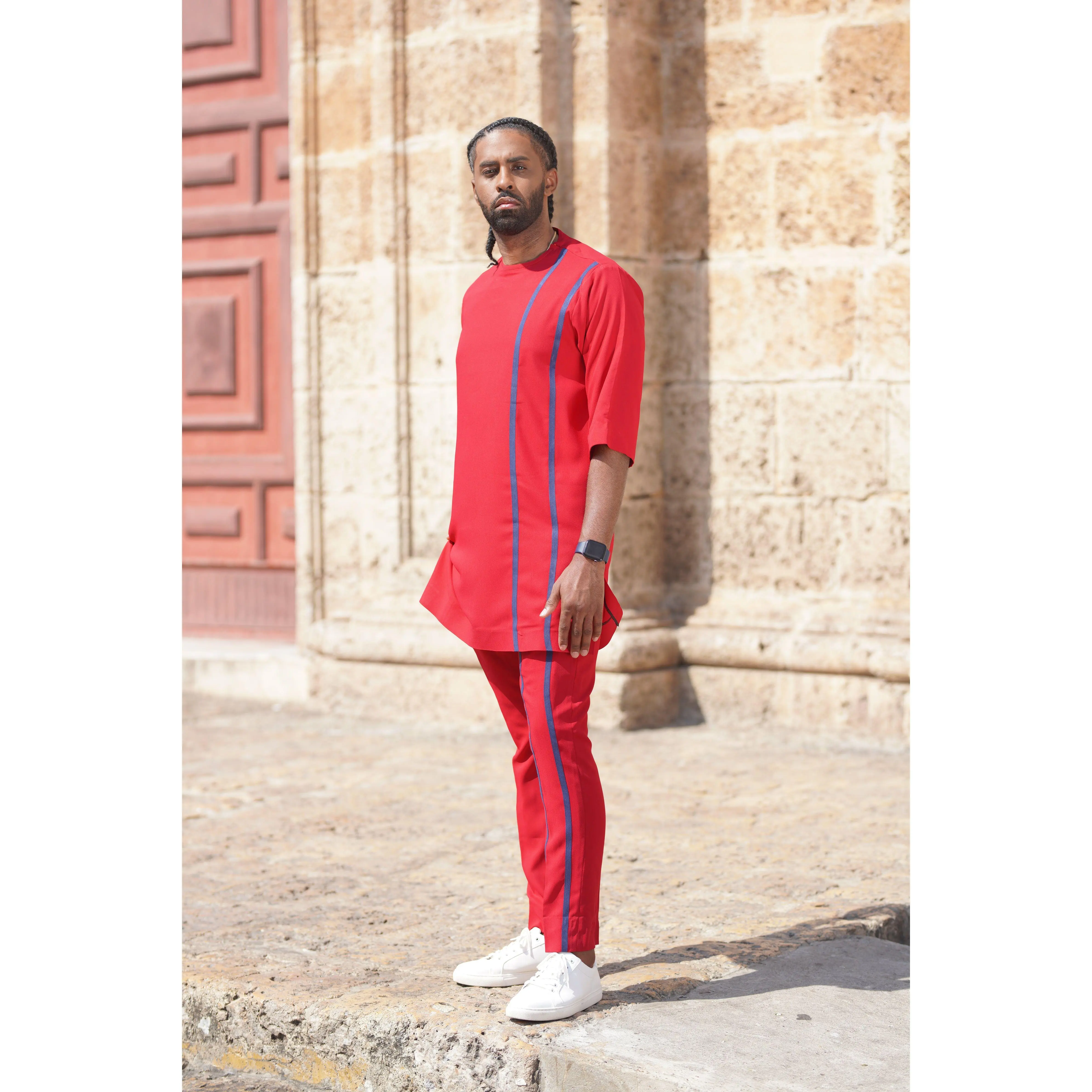 Wine Kaftan Lineage Set