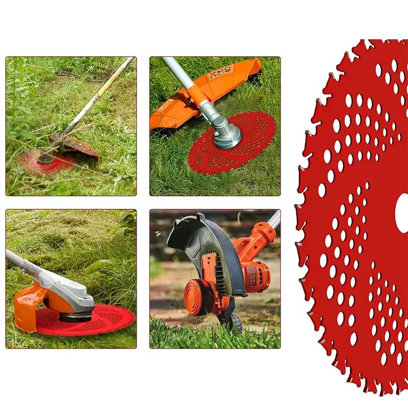 9-Inch Thick Alloy Rotary Cutting Disc, 36 Anti-Clog Teeth Lawn Mower Blade, Universal Fit Replacement for Weed Cutters with Echo Speed Adapter Hole Diameter, for Rotary Tools & Weed Control home user