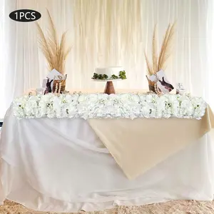 CNCEST Artificial Silk Flower Garland 39.4 Inch Flower Ornament Dahlia Rose Hydrangea Garland for Wedding Arch Staircase Decor Indoor Outdoor Decoration