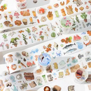 1 Roll/bag Tape, Paper Material, Life Sketch Series Ii, Handmade Journal Supplies, Water Bottle Multi-Scene Decorative Stickers, Diy Sticker Paper