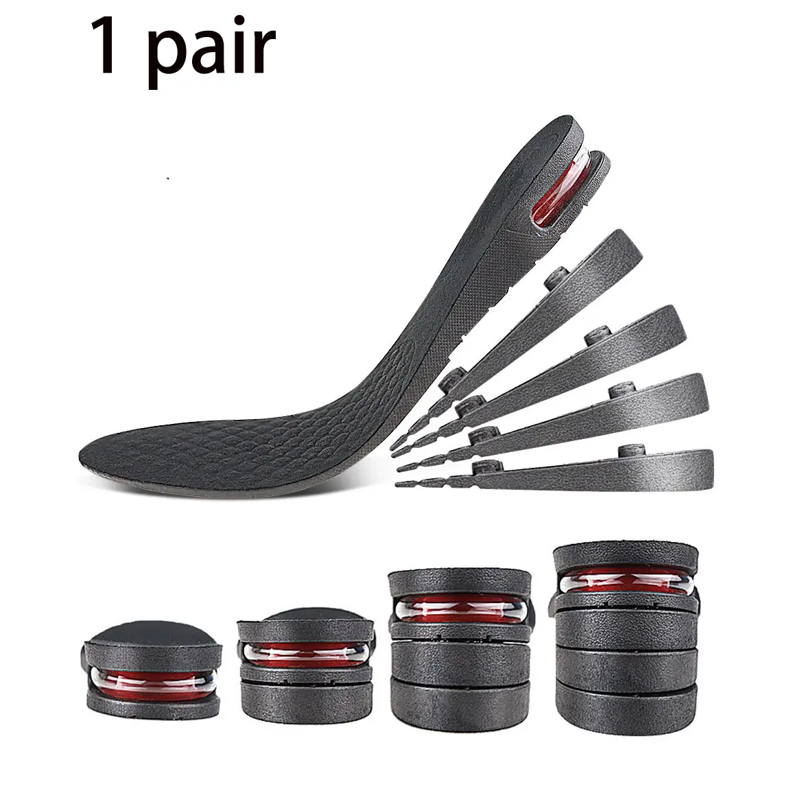 Height Boosting Invisible Insoles - Adjustable Shoe HeelCushion for Taller Support, Absorbent Foot Pad for UltimateComfort and Shock Absorption, Tailor-Made Sizes, Foot Tools，Outdoor Sports Insoles