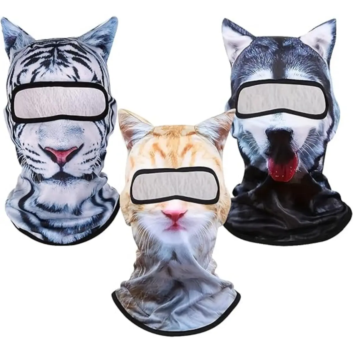 Personalized 3D Cat Animal Ski Balaclava Sheisty Face Mask with Ears for Music Festivals,Raves Ski,Halloween,Outdoor Activity