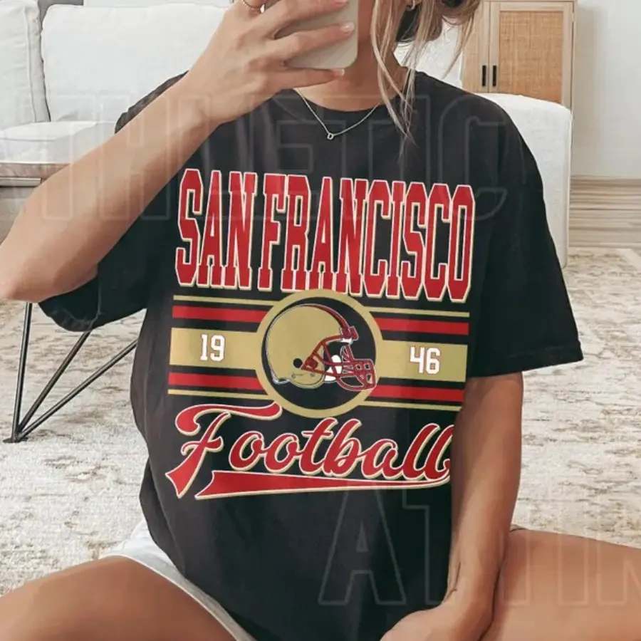 San Francisco Football Vintage Style T-Shirt, San Francisco Football Tshirt, San Francisco Football Crewneck