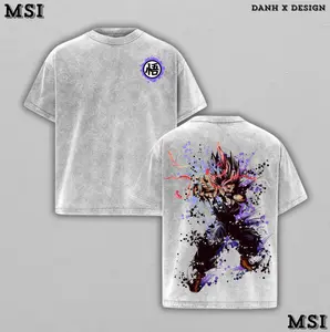 Gohan Beast | DBZ Inspired Washed Tee Streetwear Tee Hoodie "Beast Unleashed — Instinct Unbound" For Hybrid Fans, For Gift Drops That Roar With Strength