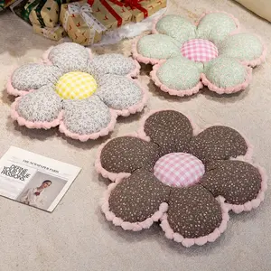Floral Pattern Seat Cushion Comfortable Thick Pad, Soft Plush Backrest Pillow, Soft Padded Cushion, Essential for Living Room Bedroom, Girls' Favorite Gift, Home Decorative Cushion, Soft Cushions