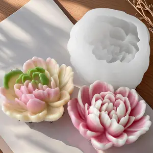 3D Heart Flower Silicone Mold DIY Gypsum Soap Mould, Handmade Craft Tool, Non-Toxic Rubber Material, Perfect for Home Decor & Gifts