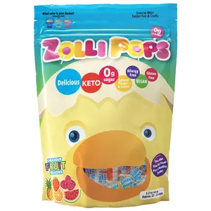 Easter Zollipops Original Assorted Fruit 5.2oz Pouch Candy Sweet Snack Fruit Flavors No Artificial Dyes