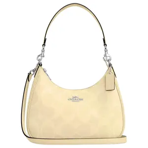 COACH Teri 29 Removable Strap Hardware-Coated Canvas Hobo Bag for Women, Large, Yellow