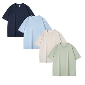 Men's 4-Pack 220G Ice Cotton Crew-Neck Short-Sleeve T-Shirts, High Elastic, Ultra Soft, Breathable Tops, Ideal for Summer, Gym Wear - Menswear Essentials