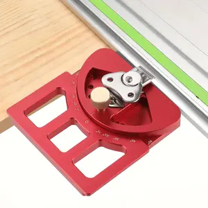 Angle Track Saw Square, Guide Rail Square with Edge, -60°to 60° Quick Positive Angle Stop, Protractor, 90 Degree Guide Rail Squares for Cutting