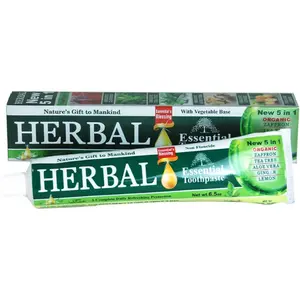 Essential Palace Herbal Toothpaste 5-in-1 | Fluoride-Free Vegetable Base | Lemon Flavor (2 Pack)