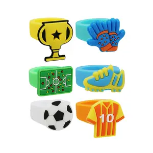 World Cup Soccer Cartoon Ring – Eco-Friendly PVC Finger Ring for Kids & Fans