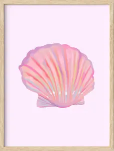 Pink Shell - Artistic Wall Decor Print for Room Aesthetic and Vibe