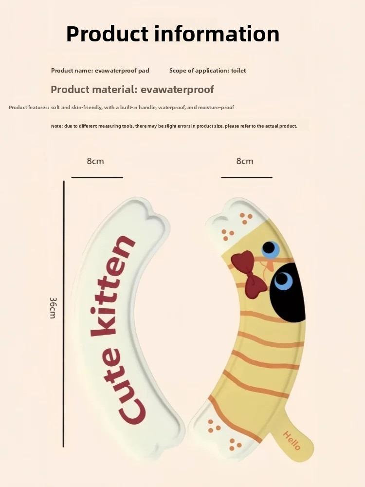 Cute Cat Dog Toilet Seat Pad Waterproof EVA Easy Clean Universal Fit Toilet Cover Mat for Bathroom