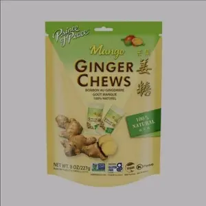 Prince of Peace Ginger chew Candy Healthy Benefits - Sweet Snack Bonbon with Real Ginger - 8 oz / 113g - Gum & Bonbon Variety