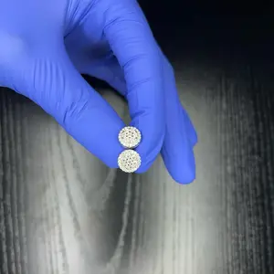 10mm Moissanite Earring 925 Sterling Silver