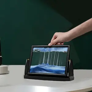 Charming style 3D timer-rotating glass sand art, unique home and office decoration, perfect holiday gift, suitable for a variety of environment room decoration, multi-color optional.