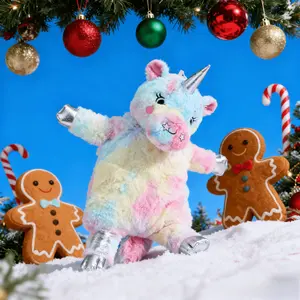 Unicorn Hot Water Bottle Cover Set, Soft Comfortable Cute Practical Gift, Ideal Christmas New Year Present, Cozy Heating Wrap