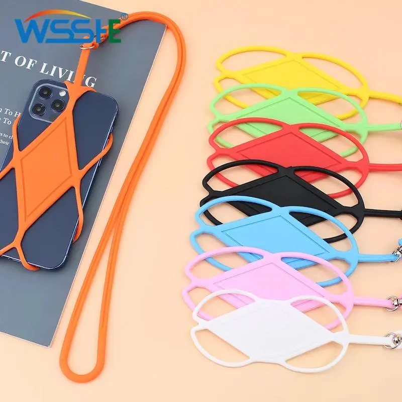 Silicone Mobile Phone Lanyard, Neck Hanging Rope Necklace Sling Phone Accessory for iPhone 12-14, Xiaomi, Samsung, Accessories