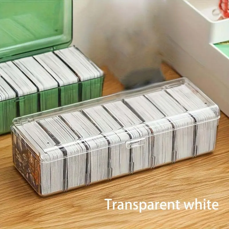 11in Card Storage Box For Trading Cards Game Hard Cards Box Can Hold 800 Cards Or 450 Cards With Sleeved Card Holder Fit For Mtg Cards And Ptcg Cards, Card Carrying Case Easy To Store And Carry Trade Card Box