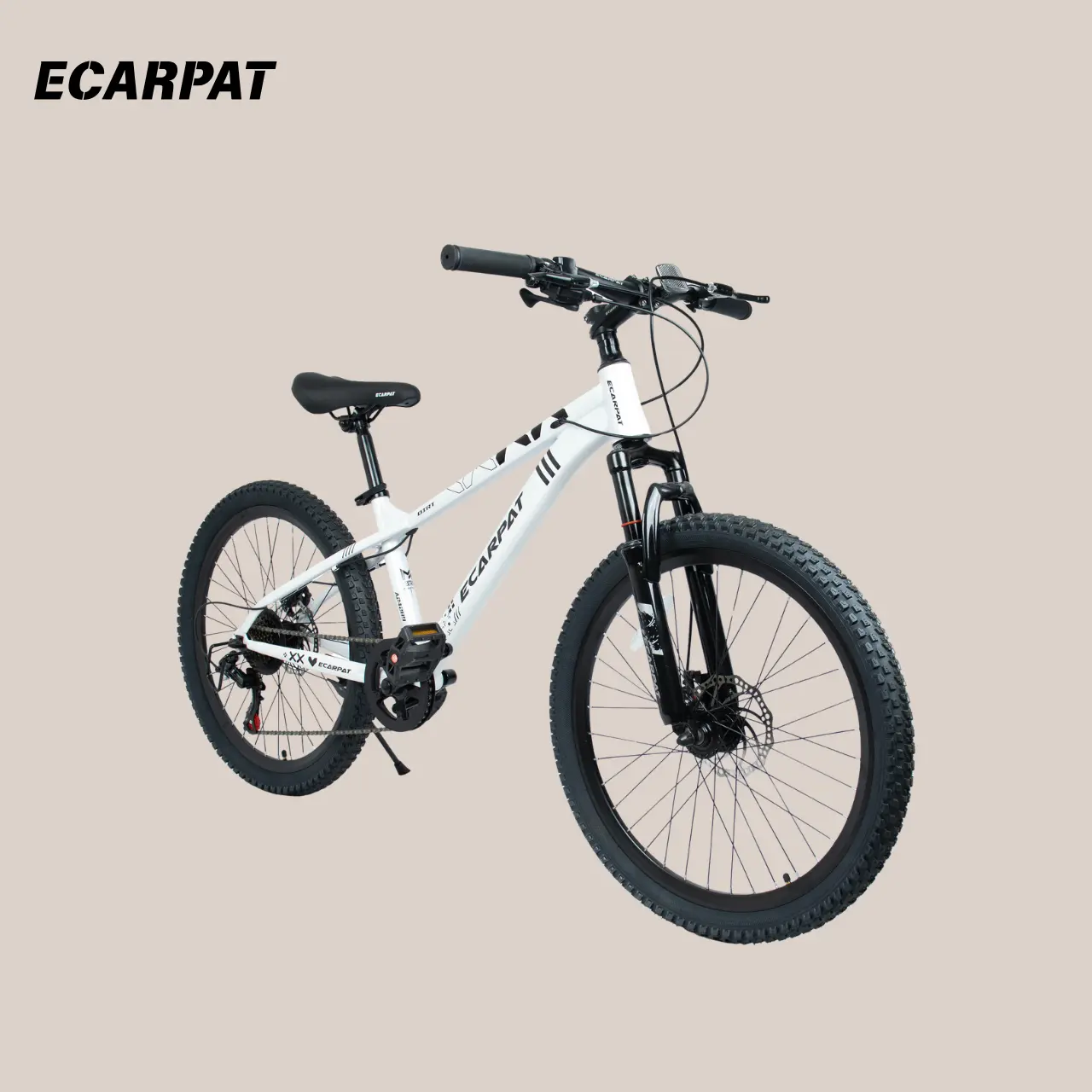 Ecarpat 24/ 26inch wheel mountain bike, equipped with a full suspension system, suitable for boys and girls over 12 years old, with front suspension and disc brakes, available in various colors
