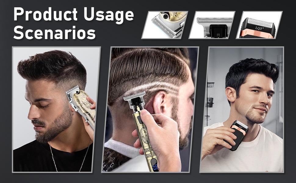 LQT Professional 3-in-1 Hair Clipper Set for Men, Cordless Trimmer & Shaver Kit with Full Accessories, Christmas Gift Edition