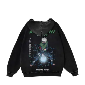 Kakashi Hoodie – Naruto Anime Vintage Oversized Hoodie, Retro Streetwear Graphic Pullover, Fan Gift Collector Edition