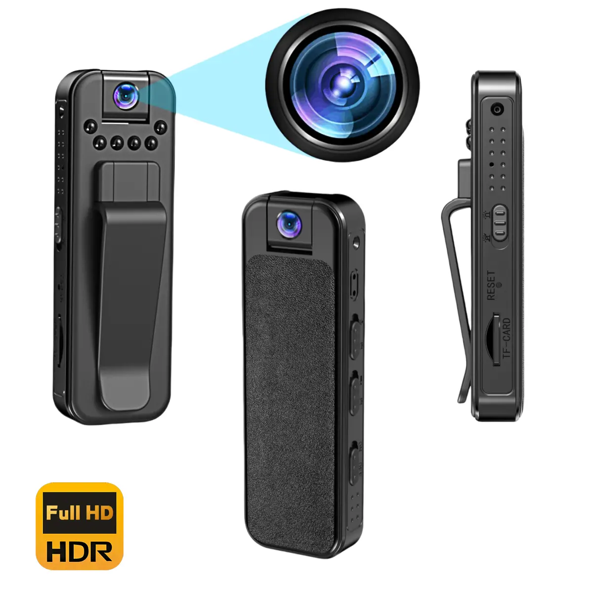 Wearable Action Cam With Clip Design,1080P FHD Body Cam,Wearable Body Camera,Wearable Cameras,Wifi Transmission and 180° Rotatable Lens,Sports Vlog Cam,Portable Handycam,For Cycling/Hiking/Skiing Hands Free Recording,Video Recording Gear,Gifts,Gadgets