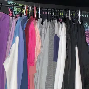 UDEAR Double Rod Clothing Garment Rack, Rolling Clothes Organizer on Wheels for Hanging Clothes and Storage Shoe