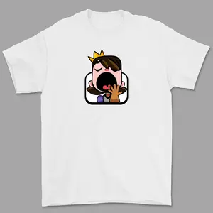 Princess Y.A.W.N Emote Clash Royale T-Shirt – Funny Gaming Meme Graphic Tee for Gamers, Cool Streetwear Unisex Shirt