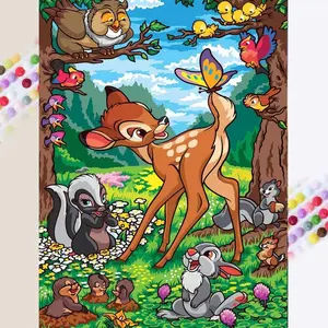 1 set of DIY diamond painting kit, 5D diamond art kit, DIY decoration with deer, forest, animals mosaic, diamond art, DIY art home decor