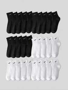 10 Pairs Kids Socks, Random, Teen Boys Street Style Casual Sports Graffiti Mid-Calf Socks, Comfortable Soft, All Seasons